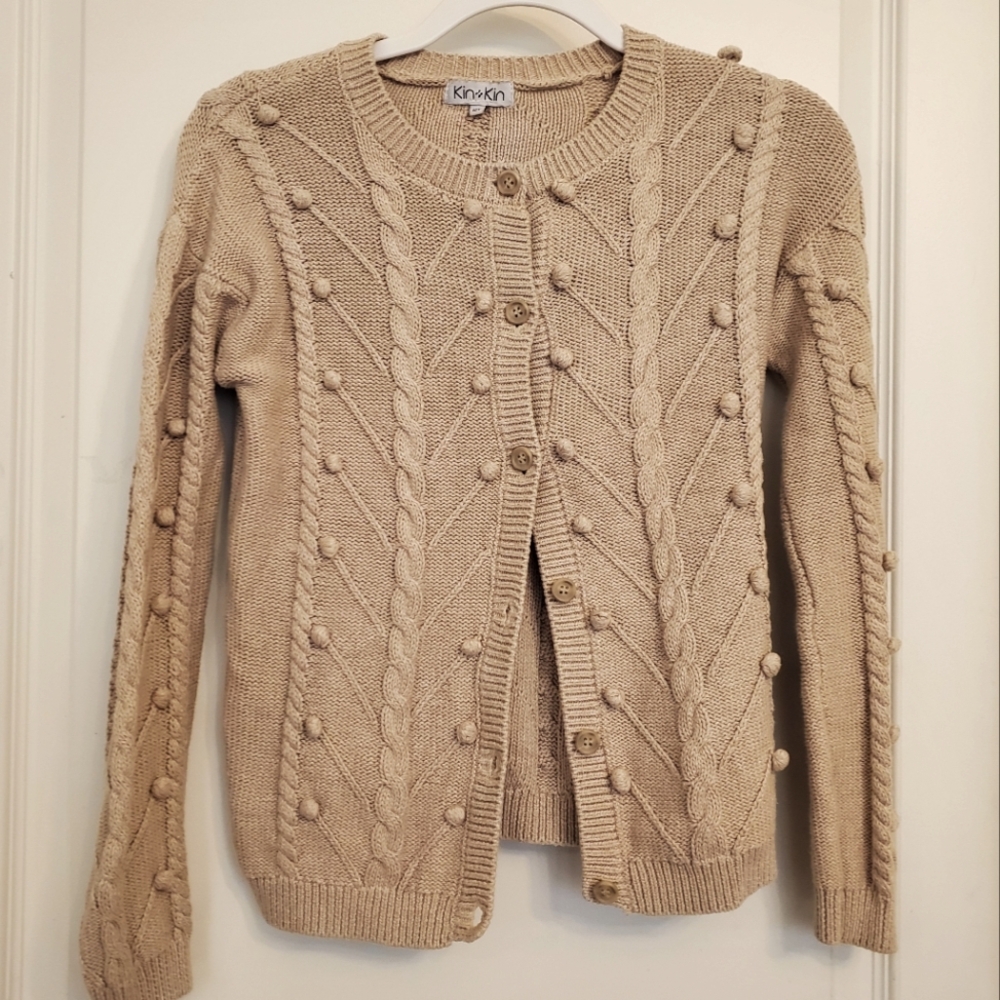 Kin+Kin cream cable knit sweater size 12